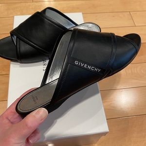 Givenchy black nappa leather sandals
